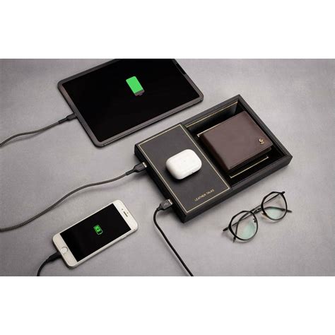 LT Smart Valet Tray 2.0 with wireless charging and power bank 10000 mA