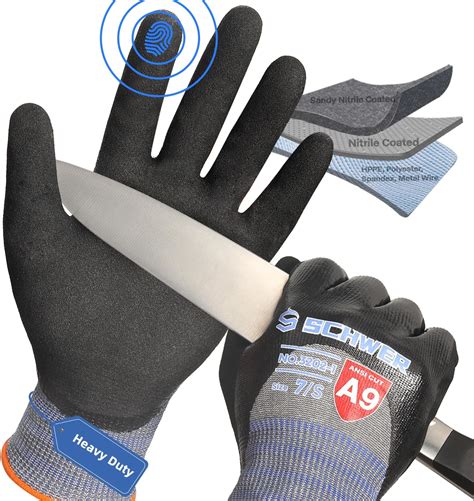 ANSI A9 Highest Level Cut Resistant Work Gloves, Highest Level Abrasion ...