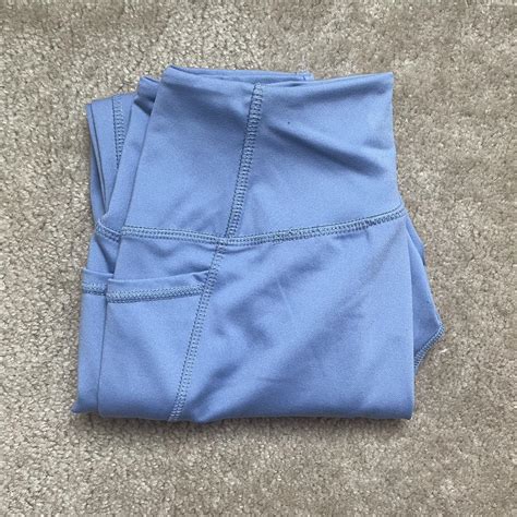 light blue leggings from costco, could be lulu dupe,... - Depop