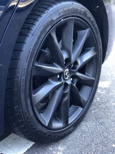DIY plasti dipped rims, the finishing look is fantastic!!! : r/mazda3