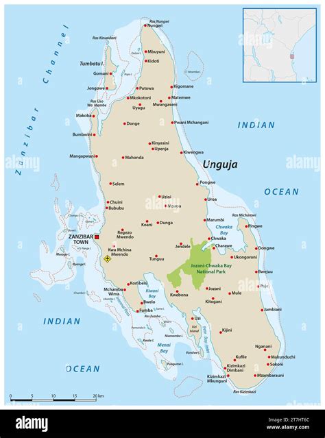 Detailed Map Of Zanzibar Island