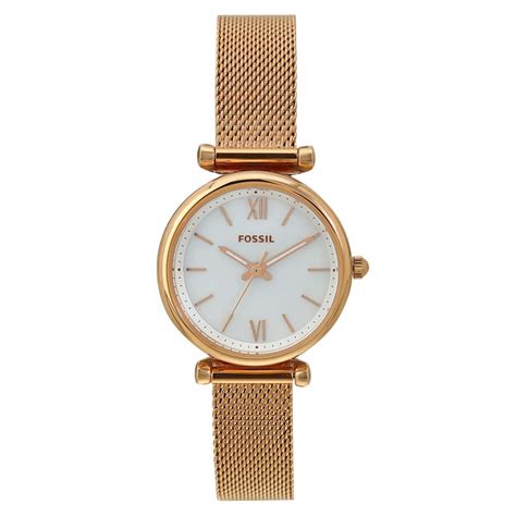 Fossil Womens Analogue Metallic Watch - ES4433I_Off-White_Free Size ...