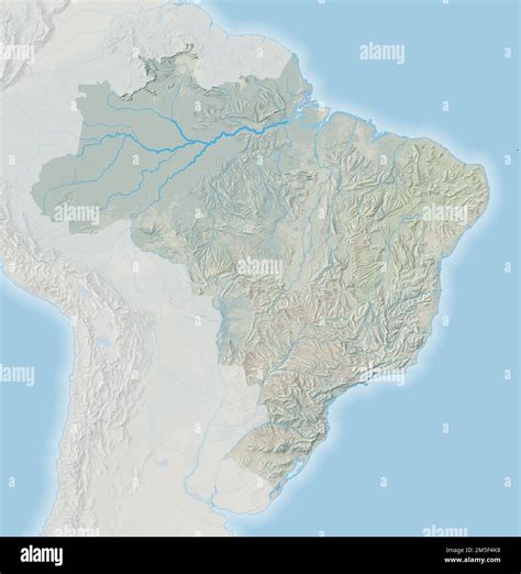 Topographic map of Brazil Stock Photo - Alamy
