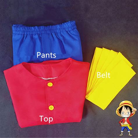 Buy Anime One Piece Cosplay Monkey Costume d. Luffy Halloween Clothes ...
