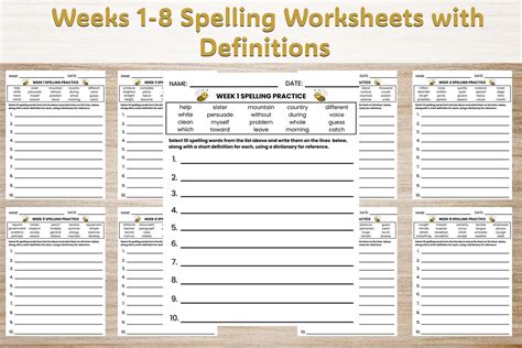 4th Grade Spelling Practice Worksheets | Homeschool ELA Curriculum (PDF) - Etsy