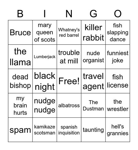 Image result for Monty Python Bingo