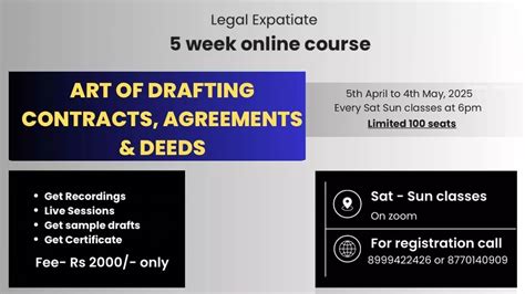 5-Week Online Certificate Course, Drafting Agreements, Contracts, Deeds ...