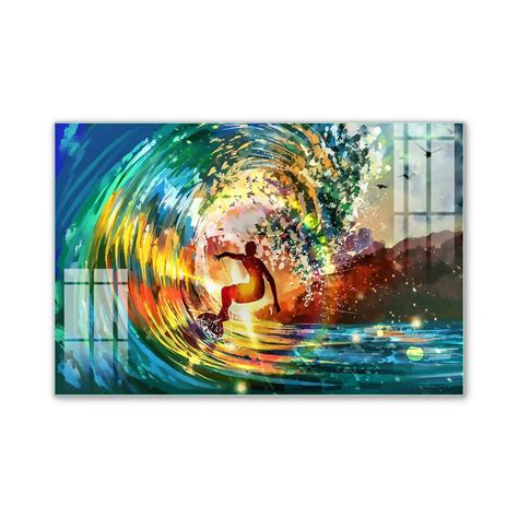 Abstract Frameless Beautiful Wall Painting for Home: Modern Wave Art ...