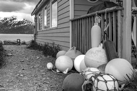 Buy Mountain View Whittier Alaska Wall Print Black and White Online in ...