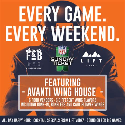Football Sundays at Avanti! | Downtown Boulder, CO