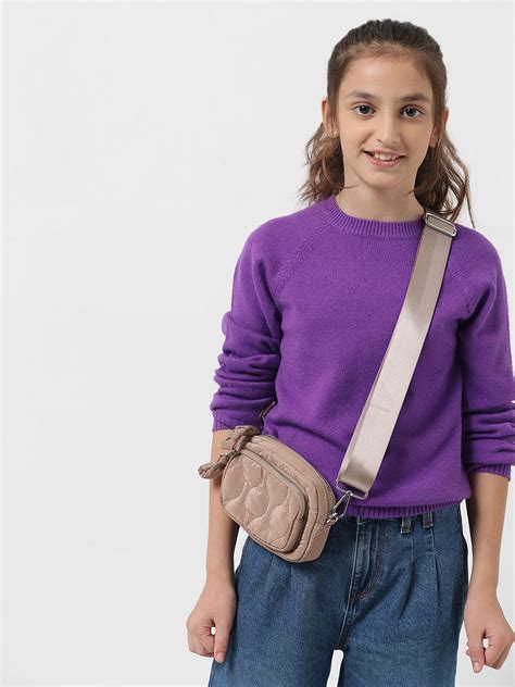 GIRL Dark Purple Full Sleeves Pullover