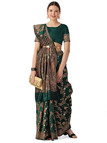 Buy DRAVY FABTEX Women's Banarasi Silk Rapier Jacquard Woven Self ...