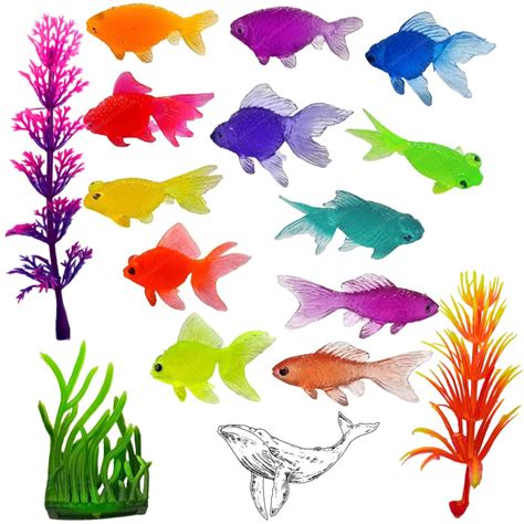Skytail Realistic Mini Aquatic Goldfish Figure Toy - sea Fish Toys for ...