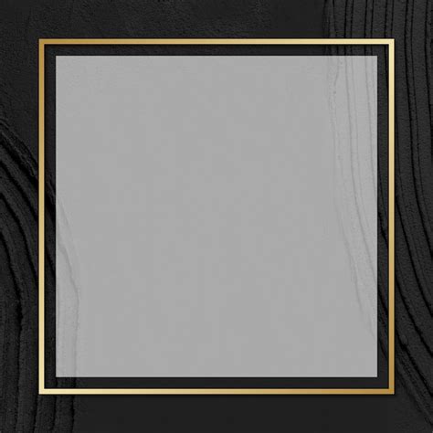 Gold frame vector on black textured background | Free Vector