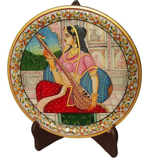 Buy Beautiful Marble Plate Painting of Meera Bai for Home Decor By ...