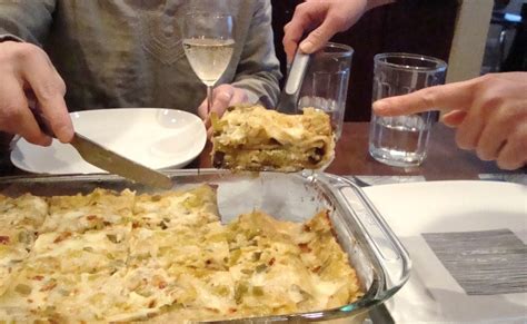 moreMirchi: Eggplant, Leeks and Zucchini white lasagna