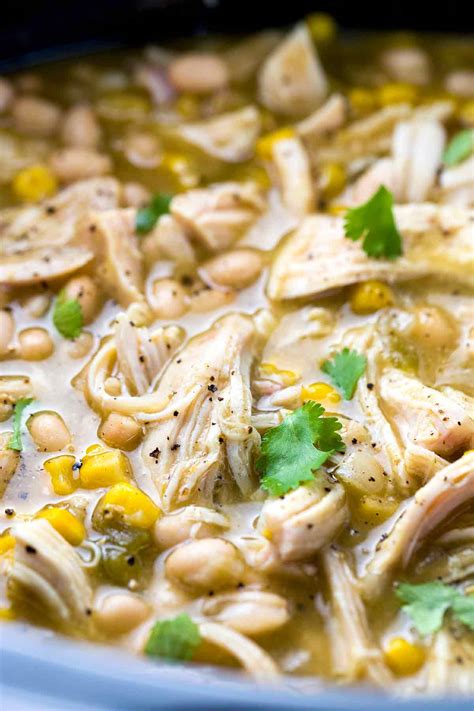 White Bean Chicken Chili Crockpot Recipe - Jessica Gavin