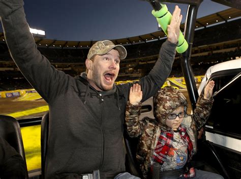 Chris Pratt and Son Jack Have a Fun Boys' Night at 2018 Monster Jam