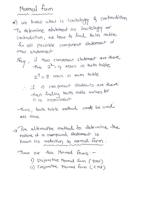Normal Form Notes: DNF & CNF Explained - NEP Scheme - Studocu