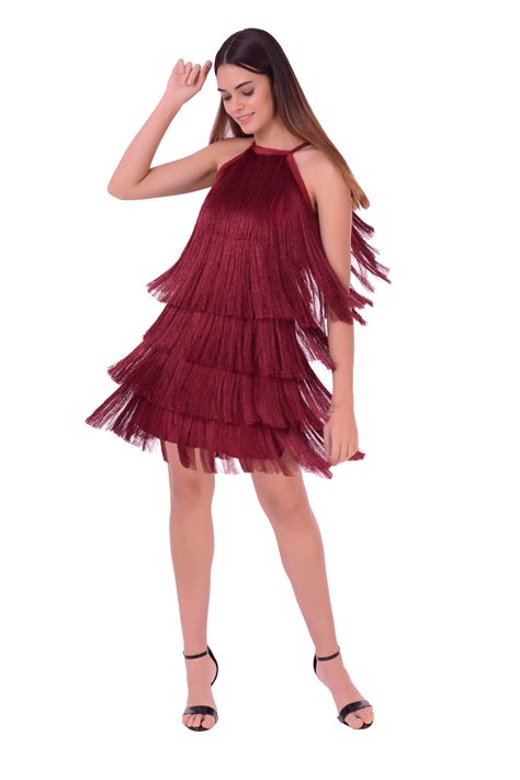 Halter Neck fringe dress – Misverse