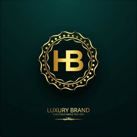 Design de la lettre de la marque de luxe hb | Vecteur Gratuite