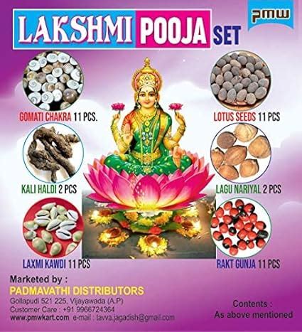 Pmw - Lakshmi Puja Combo Kit - Lotus Seeds - 11Pcs, Gomati Chakra ...