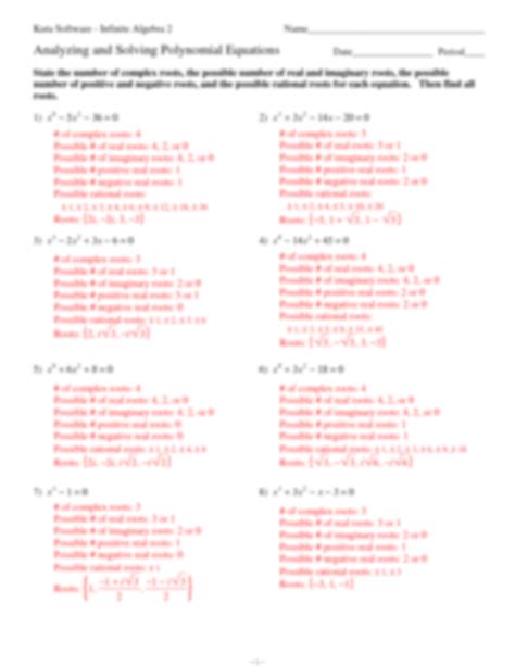 Solving Polynomial Functions 的图像结果