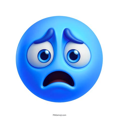 Sad Smiley Face Emoji Colorful 3D PNG, Transparent, ClipArt Collection ...