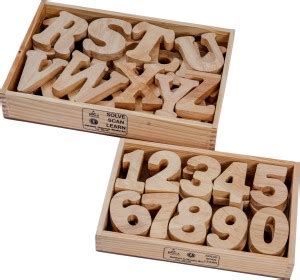 BRILLA English Alphabet & Number - Uppercase in Wooden Box Price in ...