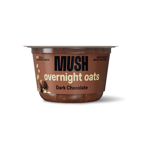 MUSH Dark Chocolate | Rich, Creamy Overnight Oats w/ 7g Protein