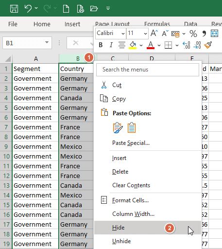 Image result for Excel Hide Unhide Column Using a Checkbox
