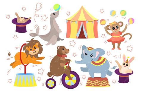 Circus Elephants Doing Tricks