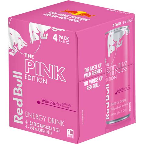 Red Bull Pink Edition Wild Berries Energy Drink 4 pk Cans - Shop Sports ...