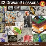 Self-Portrait Lesson, Drawing Unit & Video Demos for Middle or High ...