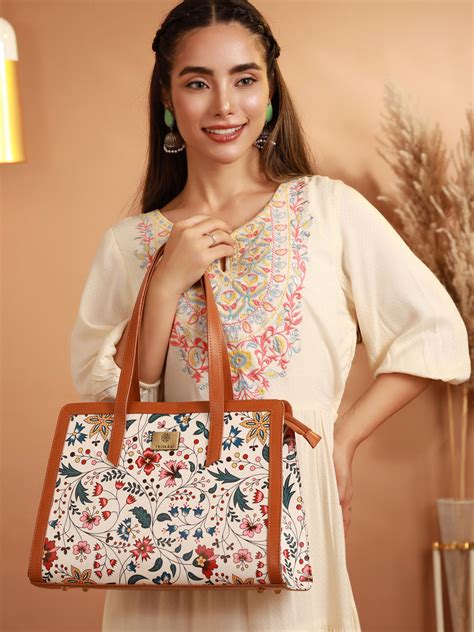 White Tropical Floral Tote Bag – Priyaasi