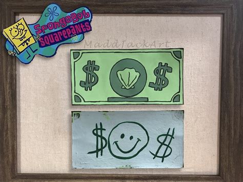 Spongebob Squarepants Mr. Krabs' First Dollar Painted Replica - Etsy