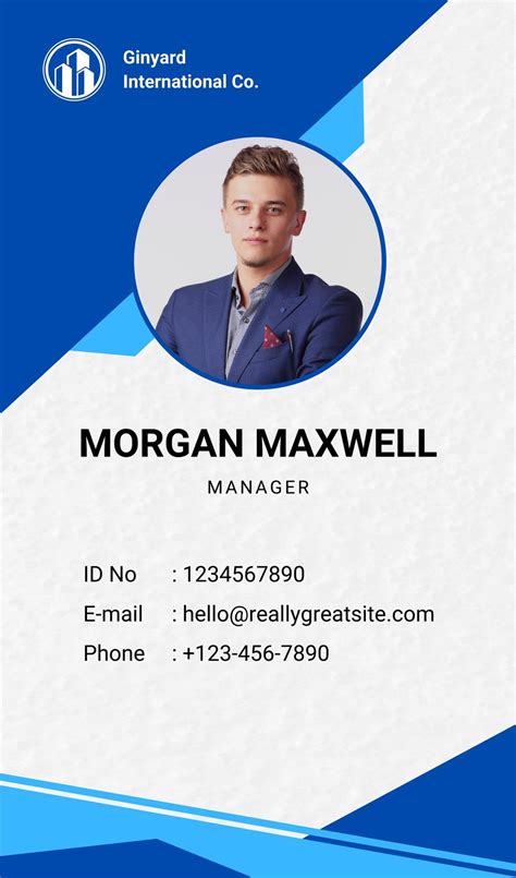 Image result for Sample ID Card Template
