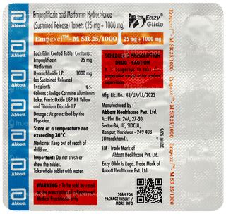 Empexel M Sr 251000mg Tablet 15 - Uses, Side Effects, Dosage, Price ...