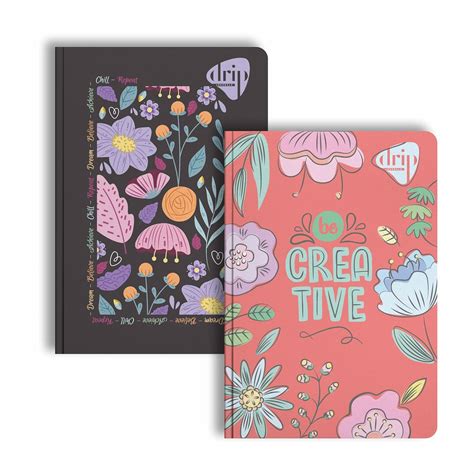 Anupam Drip Journal 160 Pages, 80 GSM Ruled Paper | Vibrant Colour Des