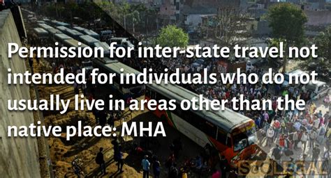 News: Permission for inter-state travel not intended for individuals ...
