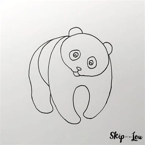 Panda Face Drawing For Kids