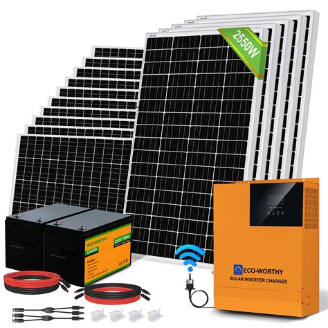 Buy ECO-WORTHY 10kWh/Day Complete Solar Power System 2550W 48V Off Grid ...