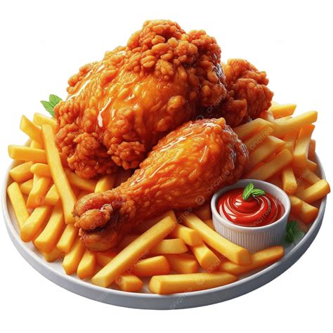 Fried Chicken Wings With Fries Fast Food, Fried, Chicken, Wings PNG ...