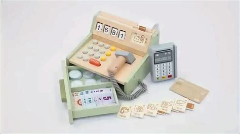 Wooden Cash register set Kids Role-Play Toys - MyLittleTales