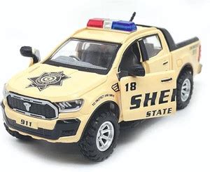 FUN FACTORY TOYS Police Sheriff Toy Car for Kids, Pull Back Action Toy ...