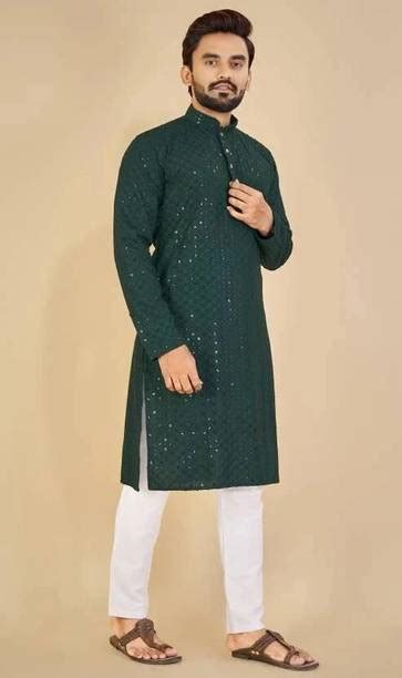 Mens Green Kurta Pajama - Buy Mens Green Kurta Pajama online at Best ...