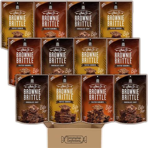 Sheila G's Brownie Brittle 12 Bag Bite Size Variety Pack - 4 Each ...