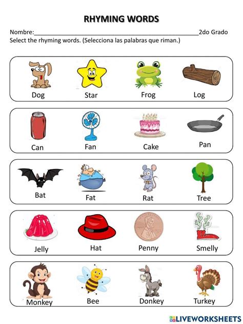 Rhyming Words Worksheet