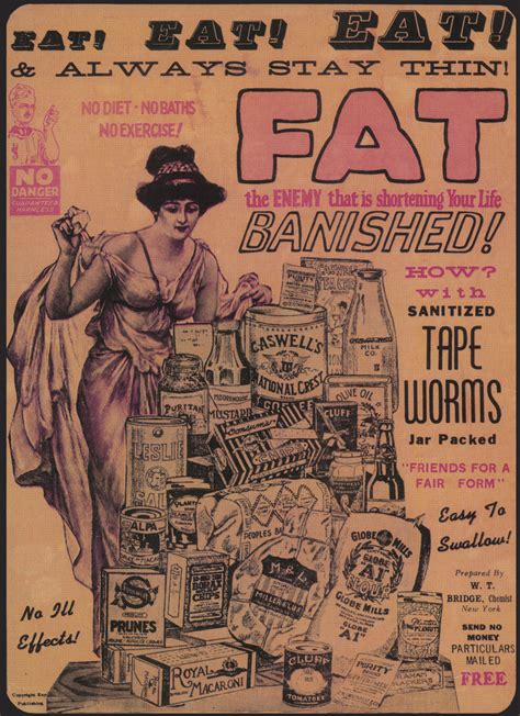 Daily History Picture: Tape Worm Advert - Beachcombing's Bizarre History Blog