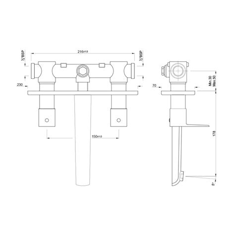 Jaquar Wall Mounted Basin Mixer Kubix Prime KUP-ACR-35433PM - Antique ...